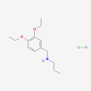 molecular formula C14H24ClNO2 B2881477 [(3,4-Diethoxyphenyl)methyl](propyl)amine hydrochloride CAS No. 1049790-68-2