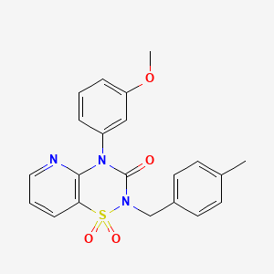4-(3-methoxyphenyl)-2-(4-methylbenzyl)-2H-pyrido[2,3-e][1,2,4]thiadiazin-3(4H)-one 1,1-dioxide