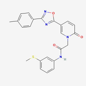 5-[(4-isopropylphenyl)sulfonyl]-1-methyl-3-[5-(4-methylphenyl)-1,3,4-oxadiazol-2-yl]-4,5,6,7-tetrahydro-1H-pyrazolo[4,3-c]pyridine