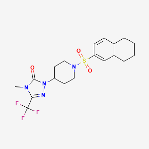 4-methyl-1-(1-((5,6,7,8-tetrahydronaphthalen-2-yl)sulfonyl)piperidin-4-yl)-3-(trifluoromethyl)-1H-1,2,4-triazol-5(4H)-one