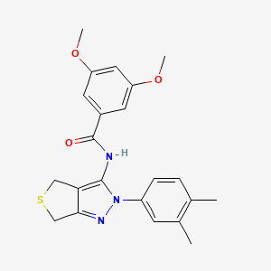 molecular formula C22H23N3O3S B2881486 N-[2-(3,4-dimethylphenyl)-4,6-dihydrothieno[3,4-c]pyrazol-3-yl]-3,5-dimethoxybenzamide CAS No. 681269-50-1