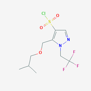 5-(isobutoxymethyl)-1-(2,2,2-trifluoroethyl)-1H-pyrazole-4-sulfonyl chloride