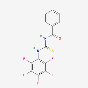 molecular formula C14H7F5N2OS B2881503 N-benzoyl-N'-(2,3,4,5,6-pentafluorophenyl)thiourea CAS No. 860609-73-0