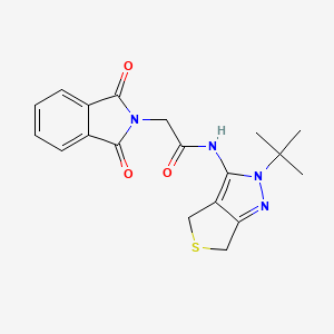 molecular formula C19H20N4O3S B2881504 N-(2-tert-butyl-4,6-dihydrothieno[3,4-c]pyrazol-3-yl)-2-(1,3-dioxoisoindol-2-yl)acetamide CAS No. 893929-46-9