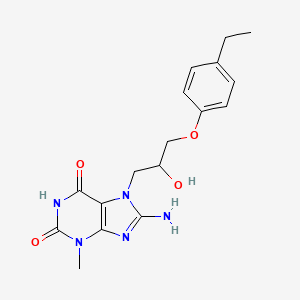 molecular formula C17H21N5O4 B2881510 8-amino-7-(3-(4-ethylphenoxy)-2-hydroxypropyl)-3-methyl-1H-purine-2,6(3H,7H)-dione CAS No. 313665-50-8