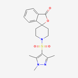 1'-((1,3,5-trimethyl-1H-pyrazol-4-yl)sulfonyl)-3H-spiro[isobenzofuran-1,4'-piperidin]-3-one