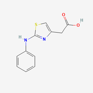 molecular formula C11H10N2O2S B2881524 (2-Phenylamino-thiazol-4-yl)-acetic acid CAS No. 56355-78-3