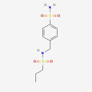 molecular formula C10H16N2O4S2 B2881525 4-[(Propane-1-sulfonamido)methyl]benzene-1-sulfonamide CAS No. 1094224-00-6