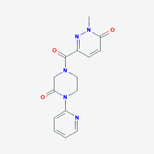 2-methyl-6-(3-oxo-4-(pyridin-2-yl)piperazine-1-carbonyl)pyridazin-3(2H)-one