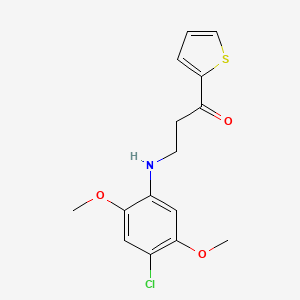 3-(4-Chloro-2,5-dimethoxyanilino)-1-(2-thienyl)-1-propanone