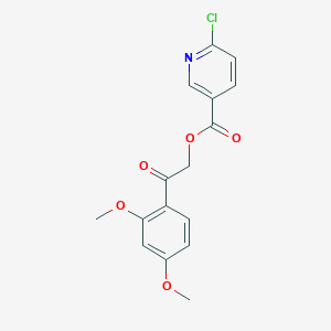 2-(2,4-Dimethoxyphenyl)-2-oxoethyl 6-chloropyridine-3-carboxylate