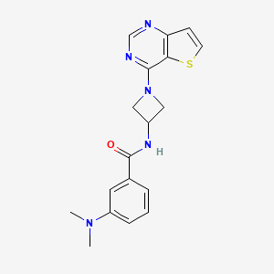 3-(Dimethylamino)-N-(1-thieno[3,2-d]pyrimidin-4-ylazetidin-3-yl)benzamide