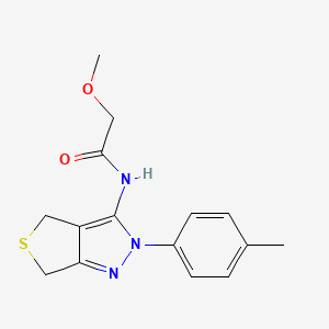 2-methoxy-N-[2-(4-methylphenyl)-4,6-dihydrothieno[3,4-c]pyrazol-3-yl]acetamide