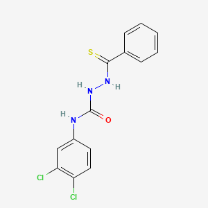 N-(3,4-dichlorophenyl)-2-(phenylcarbonothioyl)hydrazinecarboxamide