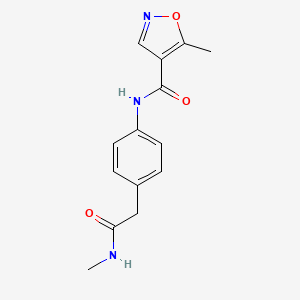 5-methyl-N-(4-(2-(methylamino)-2-oxoethyl)phenyl)isoxazole-4-carboxamide