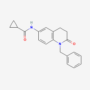 molecular formula C20H20N2O2 B2881575 N-(1-benzyl-2-oxo-1,2,3,4-tetrahydroquinolin-6-yl)cyclopropanecarboxamide CAS No. 941991-19-1