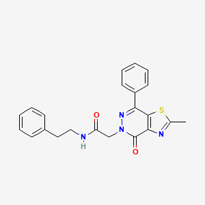2-(2-methyl-4-oxo-7-phenylthiazolo[4,5-d]pyridazin-5(4H)-yl)-N-phenethylacetamide