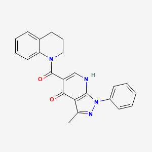 3-methyl-1-phenyl-5-(1,2,3,4-tetrahydroquinoline-1-carbonyl)-1H-pyrazolo[3,4-b]pyridin-4(7H)-one