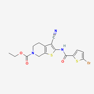 ethyl 2-(5-bromothiophene-2-carboxamido)-3-cyano-4,5-dihydrothieno[2,3-c]pyridine-6(7H)-carboxylate