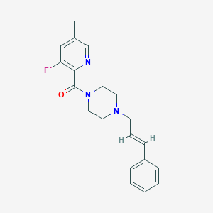 molecular formula C20H22FN3O B2881586 1-(3-fluoro-5-methylpyridine-2-carbonyl)-4-[(2E)-3-phenylprop-2-en-1-yl]piperazine CAS No. 2415641-91-5