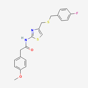 N-(4-(((4-fluorobenzyl)thio)methyl)thiazol-2-yl)-2-(4-methoxyphenyl)acetamide