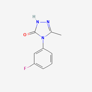 molecular formula C9H8FN3O B2881608 4-(3-fluorophenyl)-3-methyl-1H-1,2,4-triazol-5-one CAS No. 860650-60-8