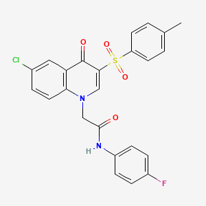 molecular formula C24H18ClFN2O4S B2881630 2-(6-氯-4-氧代-3-甲苯磺酰基喹啉-1(4H)-基)-N-(4-氟苯基)乙酰胺 CAS No. 902584-34-3