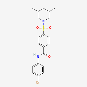 molecular formula C20H23BrN2O3S B2881634 N-(4-bromophenyl)-4-((3,5-dimethylpiperidin-1-yl)sulfonyl)benzamide CAS No. 392324-07-1