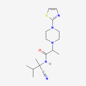 N-(1-cyano-1,2-dimethylpropyl)-2-[4-(1,3-thiazol-2-yl)piperazin-1-yl]propanamide