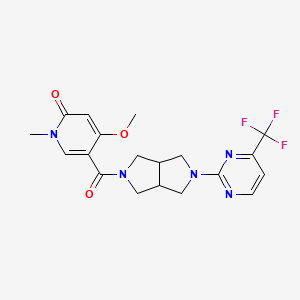 4-Methoxy-1-methyl-5-[2-[4-(trifluoromethyl)pyrimidin-2-yl]-1,3,3a,4,6,6a-hexahydropyrrolo[3,4-c]pyrrole-5-carbonyl]pyridin-2-one