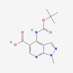 1-Methyl-4-[(2-methylpropan-2-yl)oxycarbonylamino]pyrazolo[3,4-b]pyridine-5-carboxylic acid