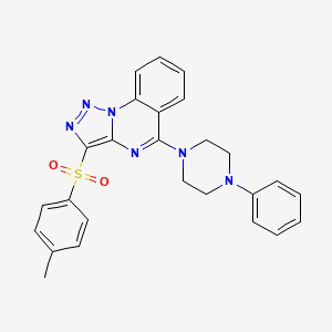 3-[(4-Methylphenyl)sulfonyl]-5-(4-phenylpiperazin-1-yl)[1,2,3]triazolo[1,5-a]quinazoline