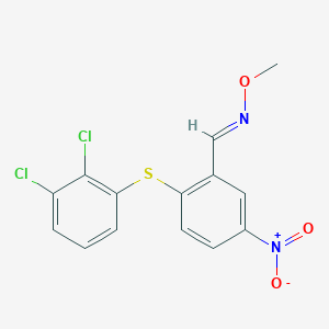 (E)-({2-[(2,3-dichlorophenyl)sulfanyl]-5-nitrophenyl}methylidene)(methoxy)amine