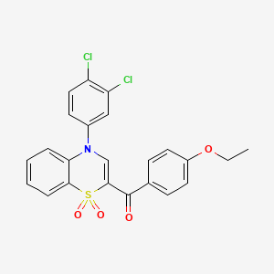 [4-(3,4-dichlorophenyl)-1,1-dioxido-4H-1,4-benzothiazin-2-yl](4-ethoxyphenyl)methanone