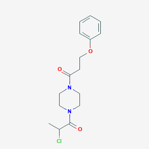 2-Chloro-1-[4-(3-phenoxypropanoyl)piperazin-1-yl]propan-1-one