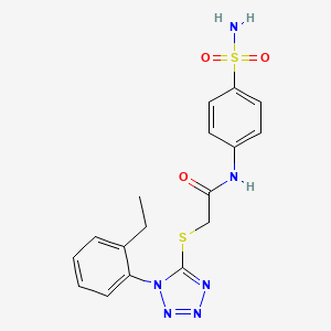molecular formula C17H18N6O3S2 B2881688 2-((1-(2-ethylphenyl)-1H-tetrazol-5-yl)thio)-N-(4-sulfamoylphenyl)acetamide CAS No. 874467-35-3
