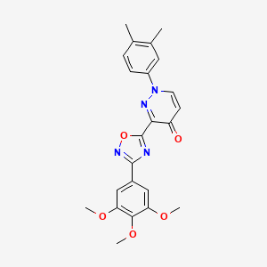 1-(3,4-dimethylphenyl)-3-(3-(3,4,5-trimethoxyphenyl)-1,2,4-oxadiazol-5-yl)pyridazin-4(1H)-one