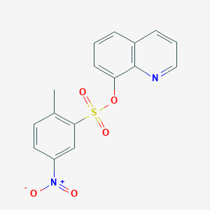 molecular formula C16H12N2O5S B2881715 Quinolin-8-yl 2-methyl-5-nitrobenzenesulfonate CAS No. 448208-12-6