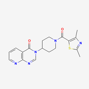 3-(1-(2,4-dimethylthiazole-5-carbonyl)piperidin-4-yl)pyrido[2,3-d]pyrimidin-4(3H)-one