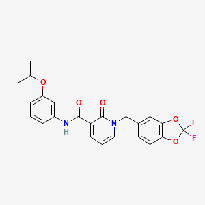 1-[(2,2-difluoro-1,3-benzodioxol-5-yl)methyl]-N-(3-isopropoxyphenyl)-2-oxo-1,2-dihydro-3-pyridinecarboxamide