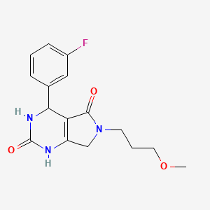 4-(3-fluorophenyl)-6-(3-methoxypropyl)-3,4,6,7-tetrahydro-1H-pyrrolo[3,4-d]pyrimidine-2,5-dione