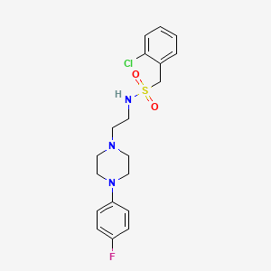 molecular formula C19H23ClFN3O2S B2881734 1-(2-chlorophenyl)-N-(2-(4-(4-fluorophenyl)piperazin-1-yl)ethyl)methanesulfonamide CAS No. 1049393-17-0