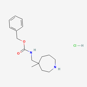 molecular formula C16H25ClN2O2 B2881735 Benzyl ((4-methylazepan-4-yl)methyl)carbamate hydrochloride CAS No. 1823981-20-9