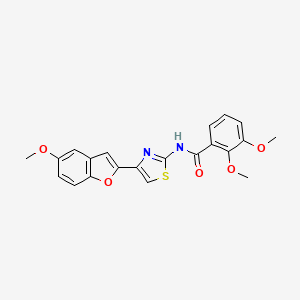 molecular formula C21H18N2O5S B2881736 2,3-dimethoxy-N-(4-(5-methoxybenzofuran-2-yl)thiazol-2-yl)benzamide CAS No. 922057-72-5