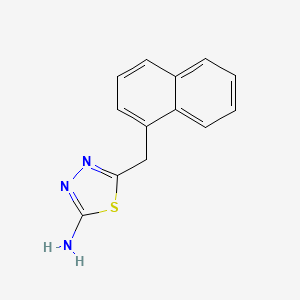 molecular formula C13H11N3S B2881747 5-Naphthalen-1-ylmethyl-[1,3,4]thiadiazol-2-ylamine CAS No. 383130-61-8