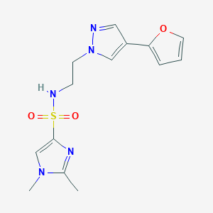 N-(2-(4-(furan-2-yl)-1H-pyrazol-1-yl)ethyl)-1,2-dimethyl-1H-imidazole-4-sulfonamide