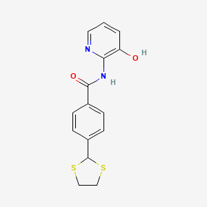 4-(1,3-dithiolan-2-yl)-N-(3-hydroxypyridin-2-yl)benzamide