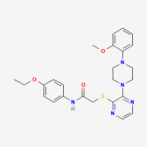 molecular formula C25H29N5O3S B2881754 N-(4-ethoxyphenyl)-2-({3-[4-(2-methoxyphenyl)piperazin-1-yl]pyrazin-2-yl}sulfanyl)acetamide CAS No. 1115931-93-5