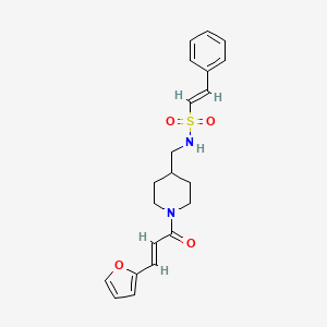 (E)-N-((1-((E)-3-(furan-2-yl)acryloyl)piperidin-4-yl)methyl)-2-phenylethenesulfonamide
