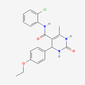 molecular formula C20H20ClN3O3 B2881766 N-(2-chlorophenyl)-4-(4-ethoxyphenyl)-6-methyl-2-oxo-1,2,3,4-tetrahydropyrimidine-5-carboxamide CAS No. 901321-29-7
